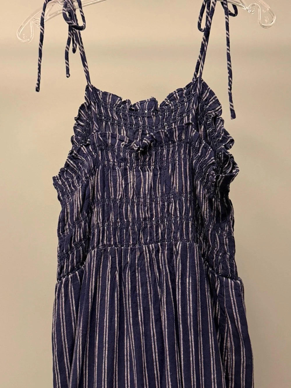 Universal Thread Navy and White Striped Button-Front Sundress - Picture 2 of 3